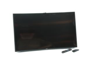 A Samsung 48in JU6500 6 Series curved UHD 4K Smart LED TV - model no. UE48JU6500K, with remote
