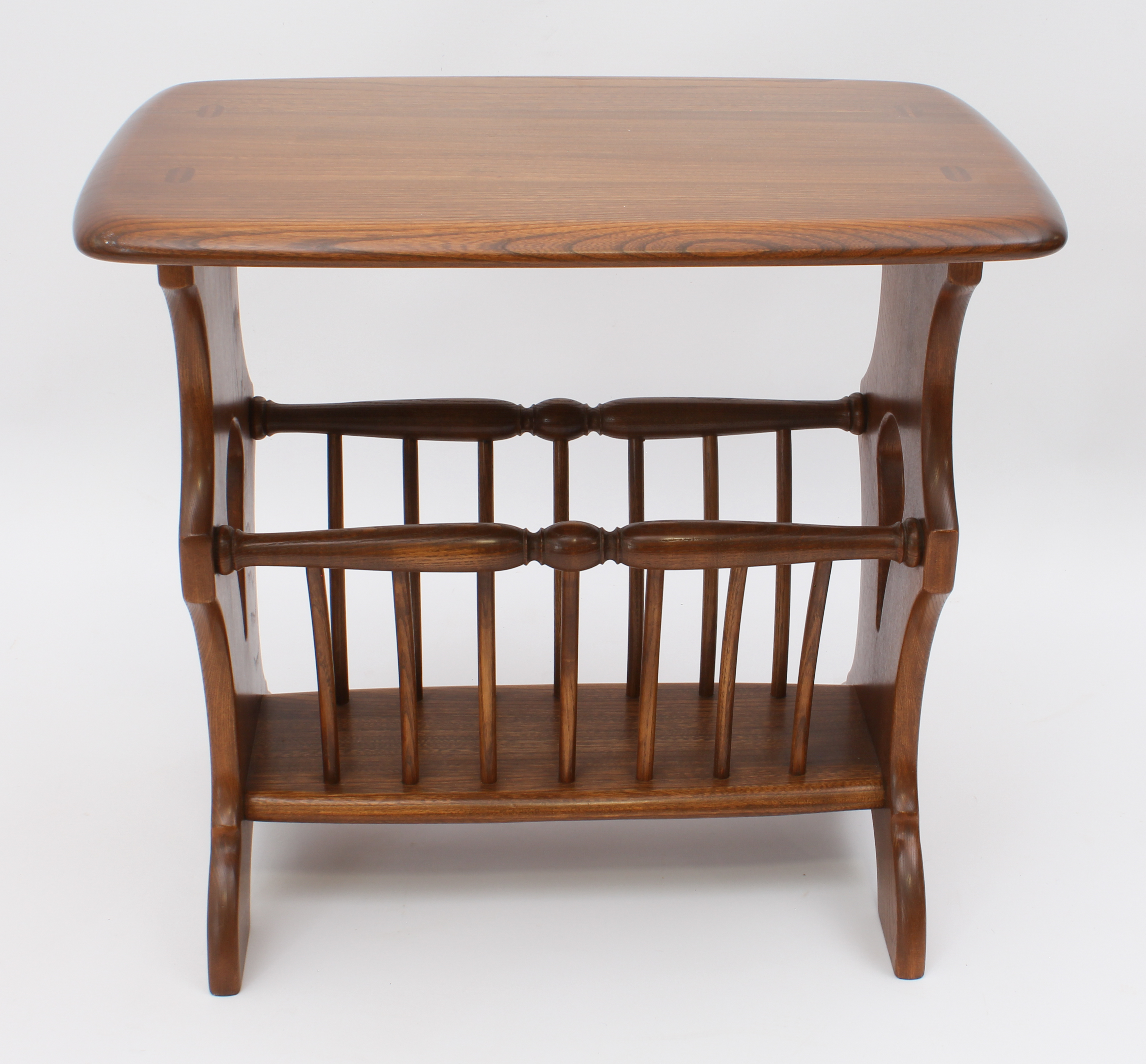 An Ercol Windsor Canterbury or magazine rack table - original maker's labels to underside (LWH 55 - Image 3 of 5