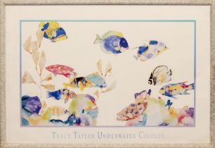 Tracy Taylor (contemporary): two signed colour prints - 'Underwater Colours' and another smaller,