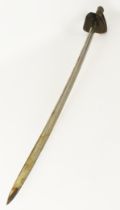 A Pattern 1853 heavy cavalry trooper's sword and scabbard - heavily greased 35" curved blade. (108