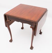 An unusually small 1930s walnut Queen Anne style dropflap drinks table - by John Tucker & Son,