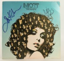 Vinyl / Autographs - Mott The Hoople - The Hoople. Original Uk album signed on front by Ian