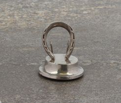 A hallmarked silver menu holder.