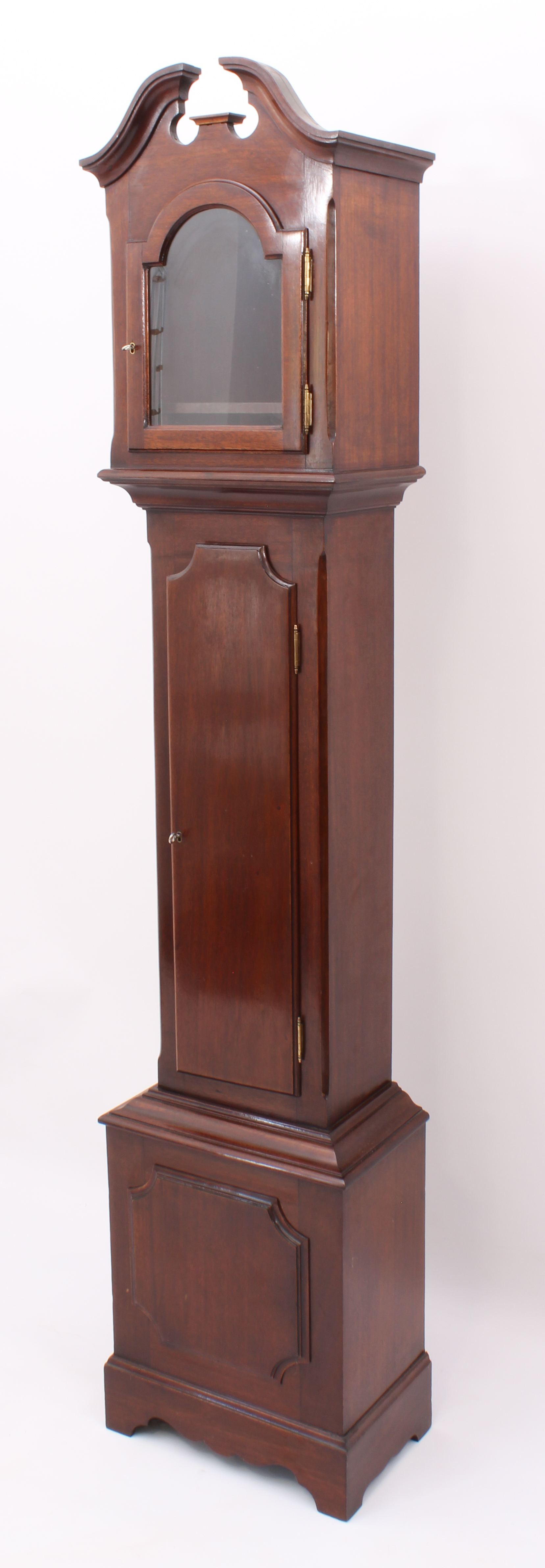 A mahogany longcase clock-case of small proportions - early 20th century, 179.25 cm high, 37.5 cm - Image 2 of 2