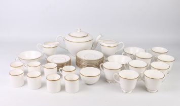 A Royal Doulton 'Capri' pattern part tea and coffee service - black printed factory marks, in