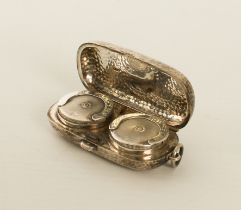 An Edwardian silver double-sovereign case - Aaron Lufkin Dennison, Birmingham 1910, of rounded