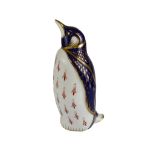 A Royal Crown Derby Penguin paperweight - without stopper and scratches through mark, second