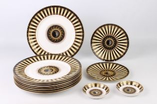 A set of eight Royal Worcester 'Celebration 2001 Collection' plates commemorating the factory's