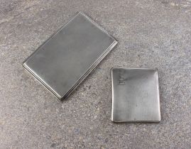 Two silver cigarette cases, 232g.