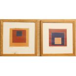 Two colour abstract prints after Roy Speltz (American, b.1948) - 'Untitled I' and 'Untiled II', both