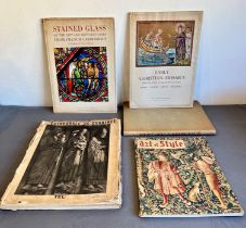 A small collection of books related to art history, stained glass and mosaics - including Graber (