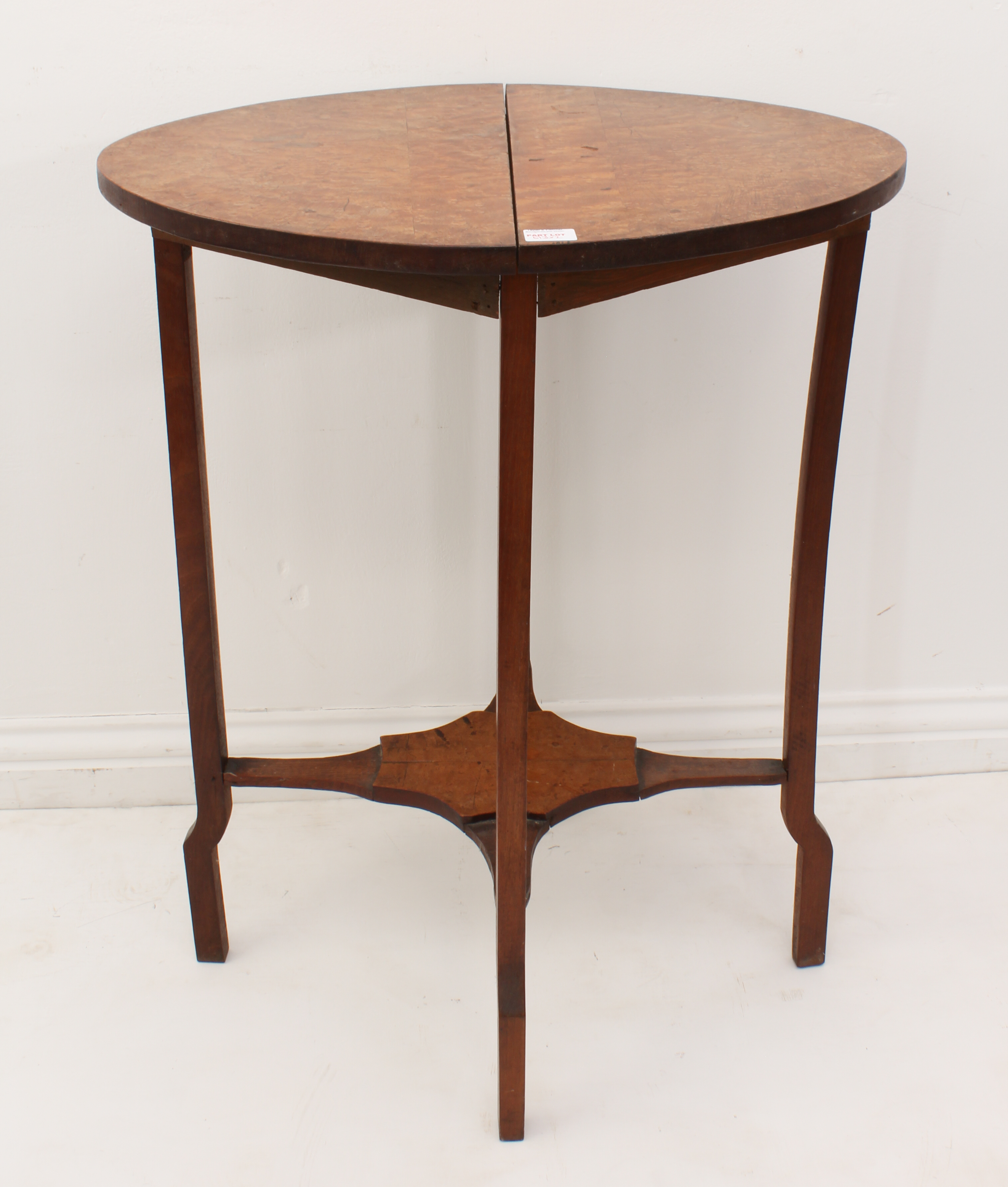 Two pieces: 1. an oak and bird's eye maple veneered occasional table - early 20th century, the - Image 4 of 6