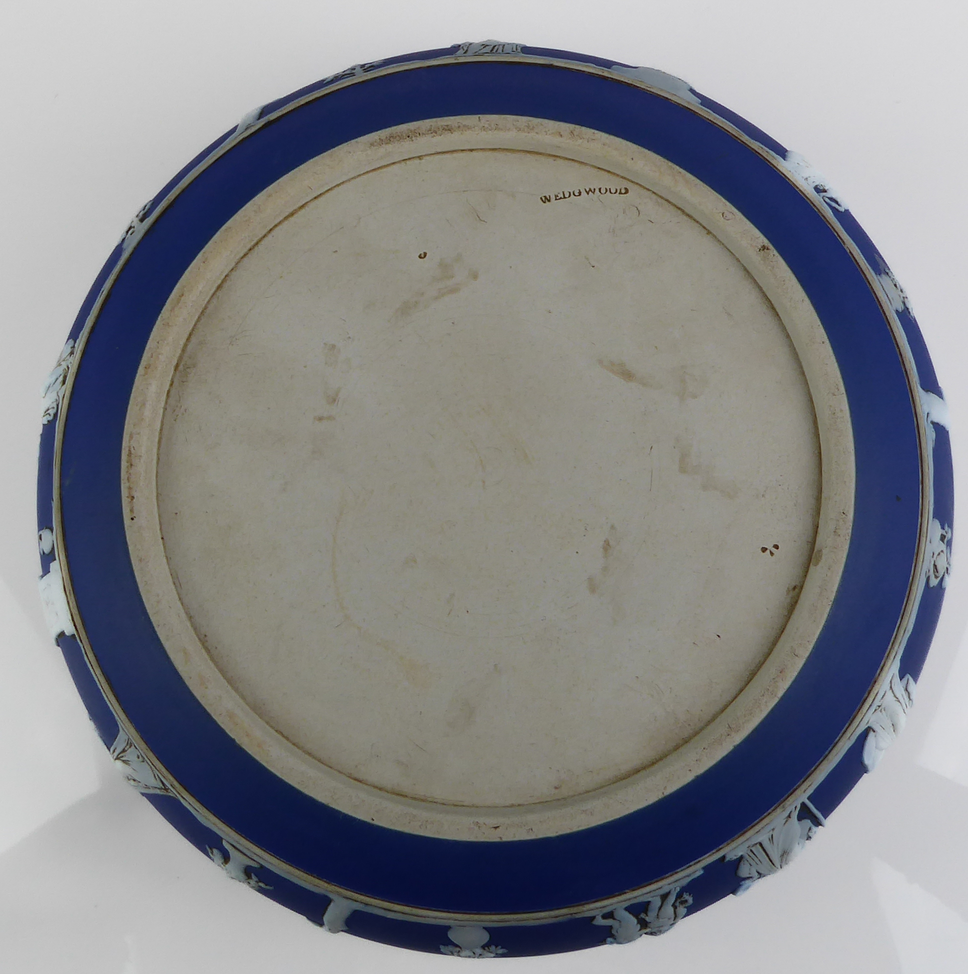 A late 19th century Wedgwood Jasperware fruit bowl - with silver plated mount, impressed factory - Image 3 of 3