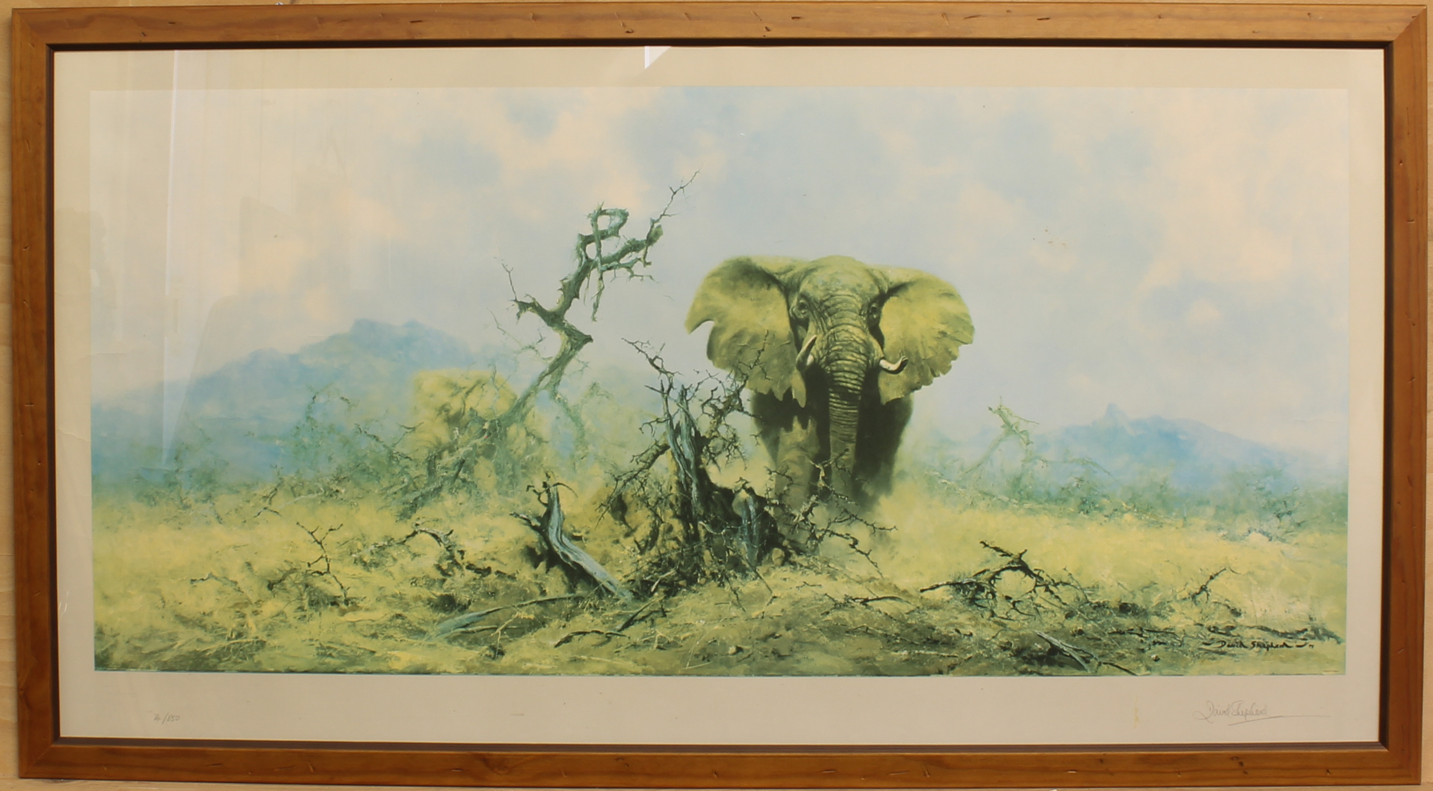 David Shepherd CBE, FRSA, FGRA (British, 1931-2017) The Elephant and the Anthill colour print, - Image 2 of 3