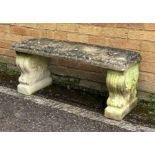 A composite stone bench