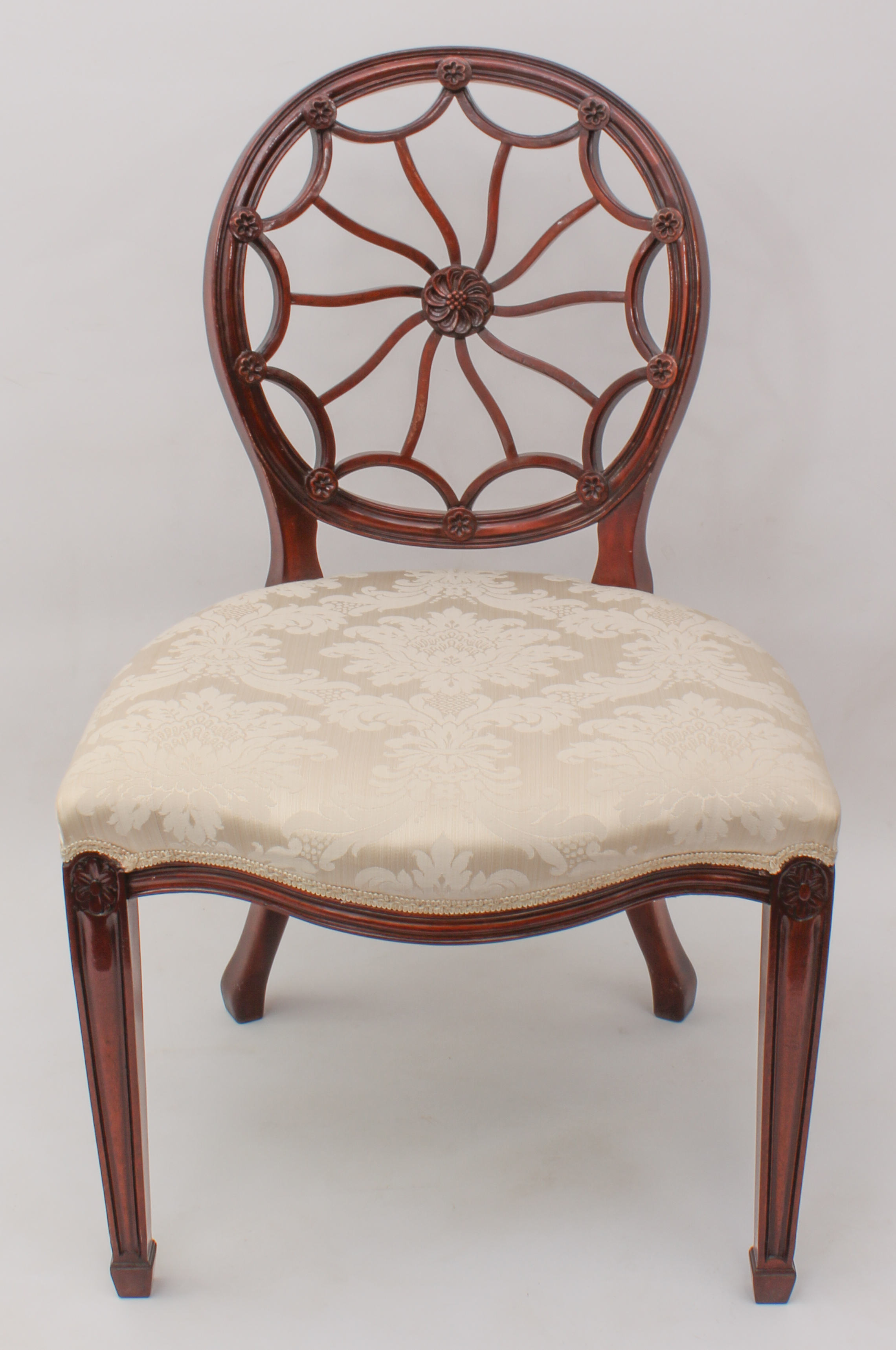 Two pieces: 1. a reproduction French 19th century style mahogany and kingwood serpentine writing - Image 5 of 6