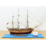 A well constructed, scratch-built fully-rigged wooden model of the 24-gun frigate HMS Pandora,