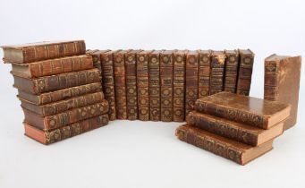 Twenty-five leather-bound 18th century volumes: Bibliotheque Françoise ou Histoire de la Litterature
