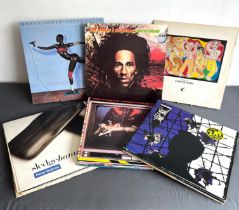 Records: a collection of Rock, Pop and Reggae 12in vinyl LPs and singles - including Bob Marley