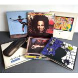 Records: a collection of Rock, Pop and Reggae 12in vinyl LPs and singles - including Bob Marley