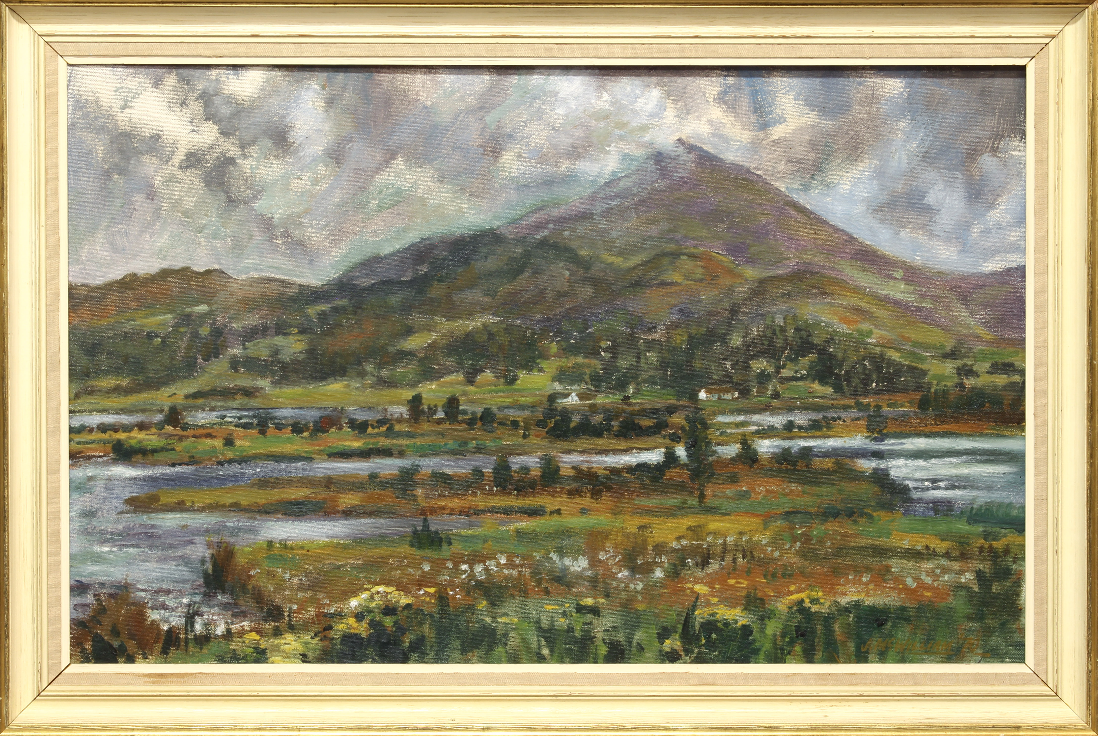 John McWilliam RSPP (Scottish Contemp.) 'Schiehallion, Perthshire' oil on board, signed and dated ( - Image 2 of 4