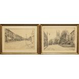 R. W. Woolley (British, mid-20th century) Views of Penge and Beckenham - a set of four pencil,