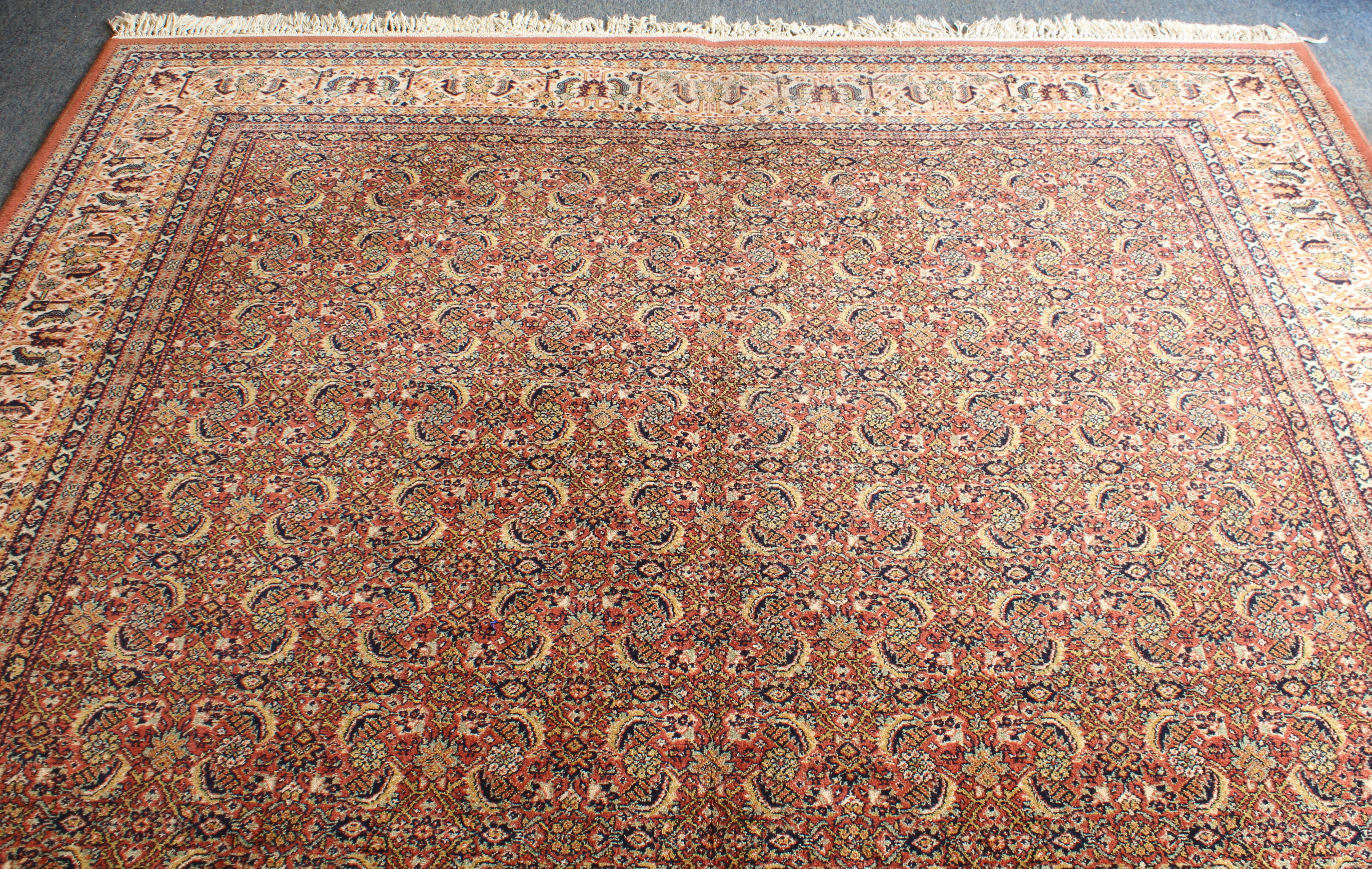 A modern, machine made large wool rug - 'Super Kashan' by Handmade Carpets Ltd. of Belgium, with a - Image 3 of 4