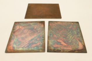 Two 19th century copper printing plates by William Pontifex Son & Co. of Shoe Lane, London - one