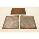 Two 19th century copper printing plates by William Pontifex Son & Co. of Shoe Lane, London - one