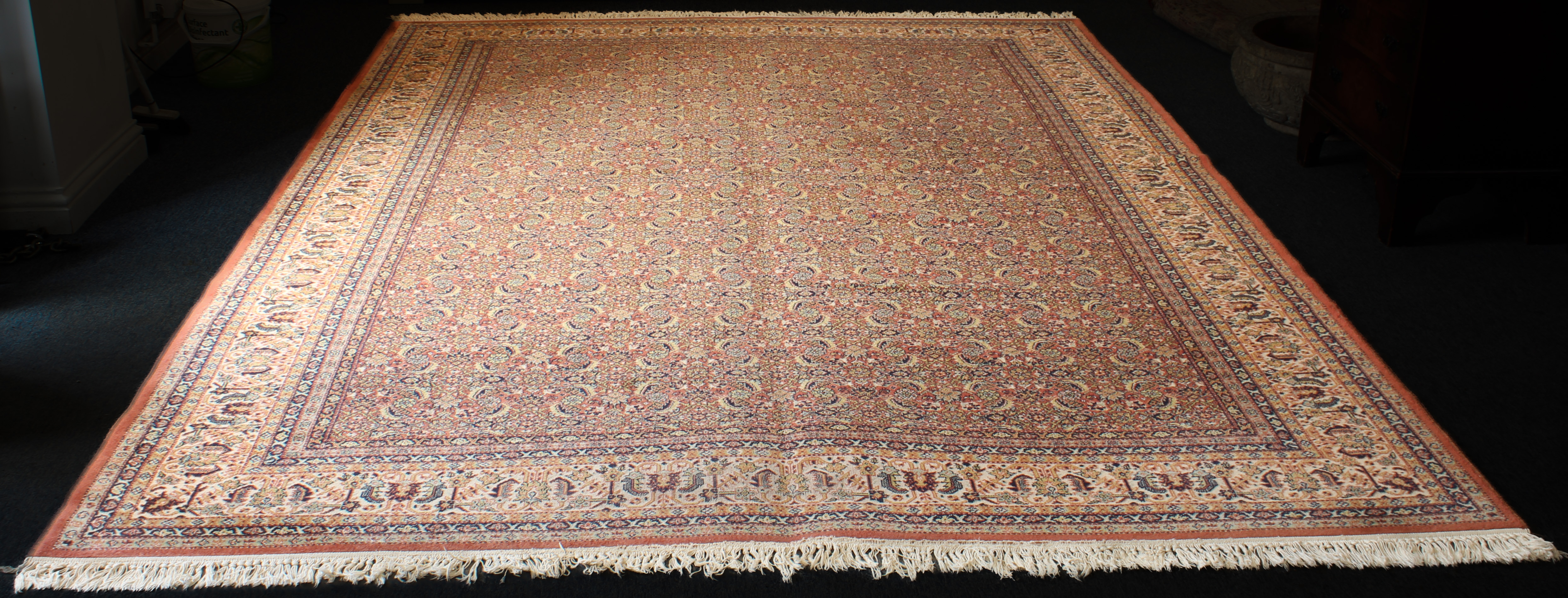 A modern, machine made large wool rug - 'Super Kashan' by Handmade Carpets Ltd. of Belgium, with a