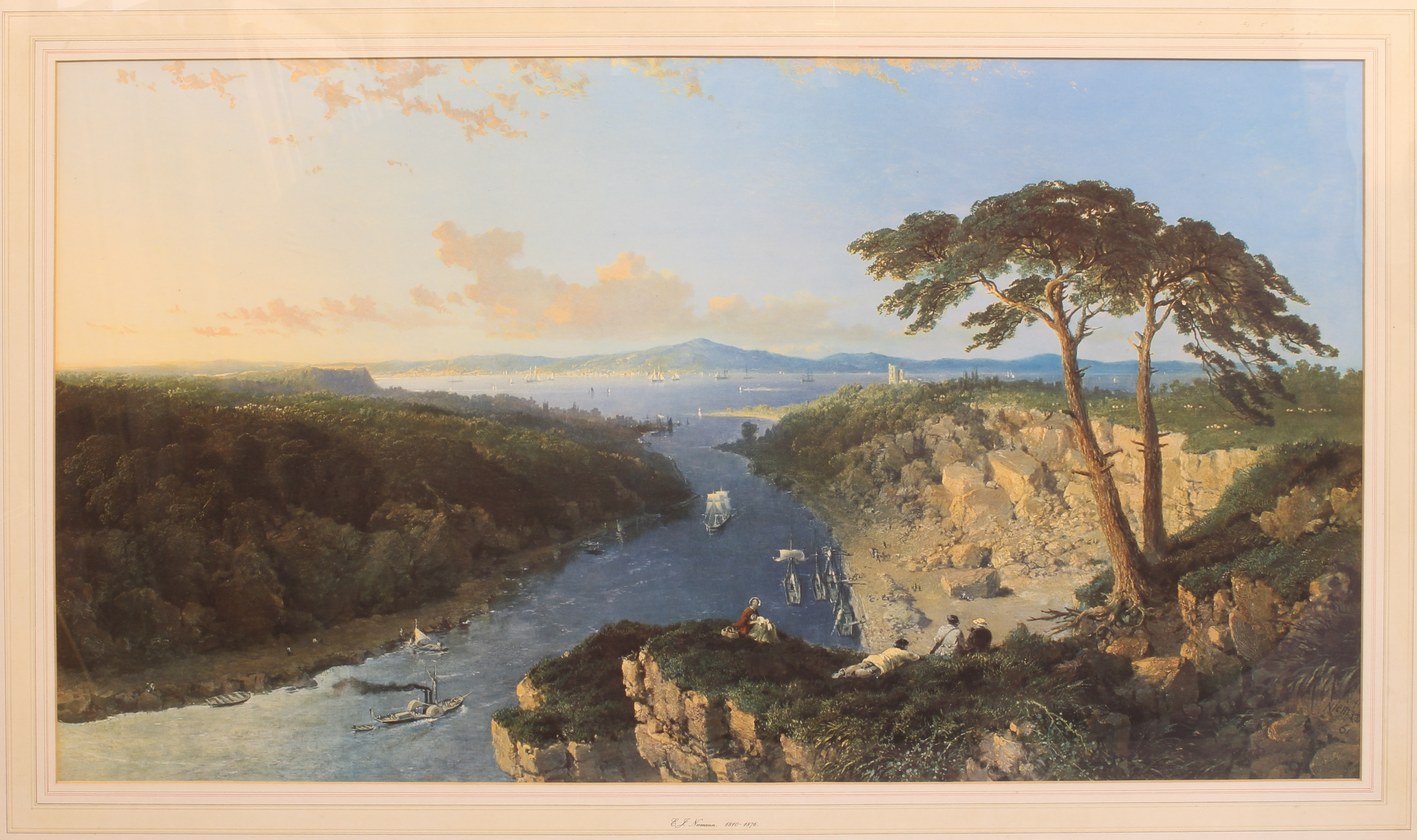 A large colour print after Edward J. Niemann (1810-1876) - 21½ x 38¾ in (54.5 x 98.5 cm), gilt