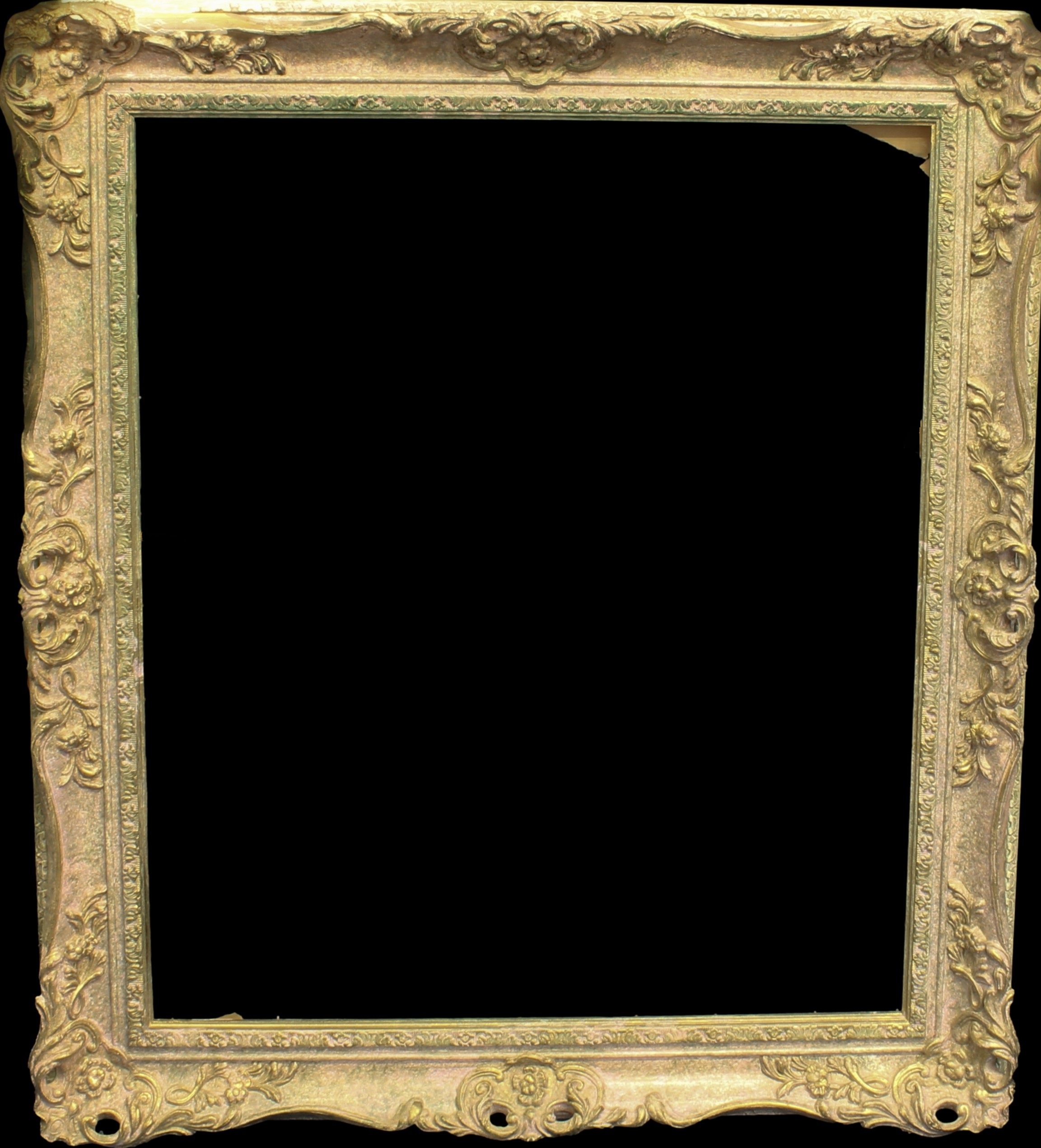 Five large modern antique-style wooden picture frames - gilt and painted finishes, various sizes. - Image 5 of 6