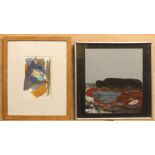 Two paintings: Contemporary School (fourth quarter 20th century) Abstract watercolour, signed with