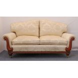 A good quality 19th century style mahogany showframe three-seater sofa - modern, the camel back,