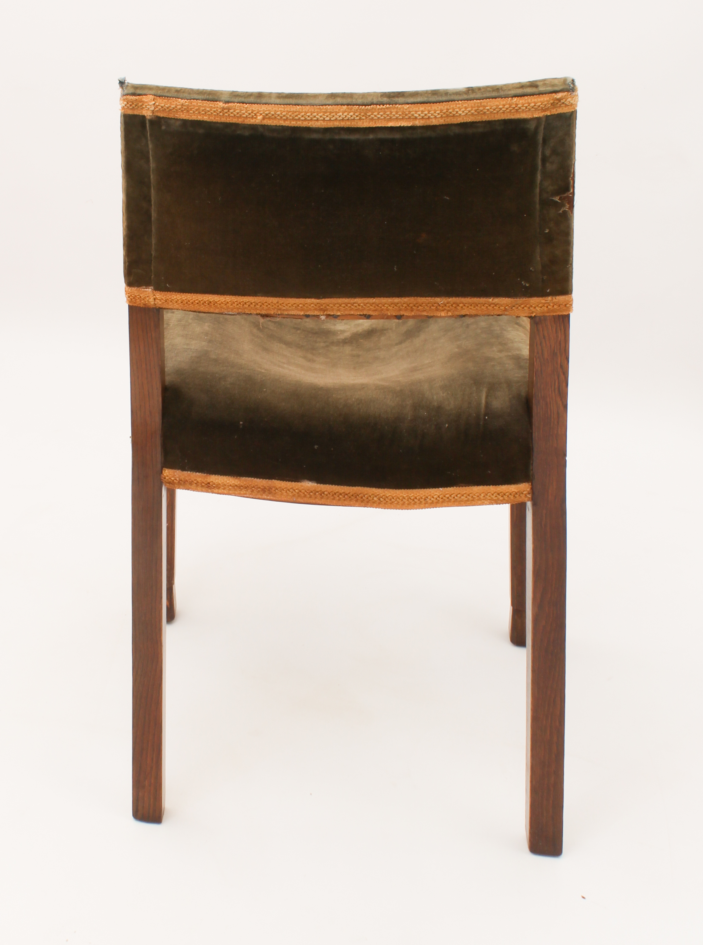 A pair of George VI Coronation chairs by Hands & Sons - the frames stamped 'CORONATION 1937 - Image 4 of 4