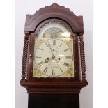 A 19th century eight-day longcase clock with moonphase by John Smerdon of Newton Abbot - the bell-