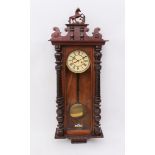 An early 20th century German Vienna style wall clock by Gustave Becker of Silesia - with signed