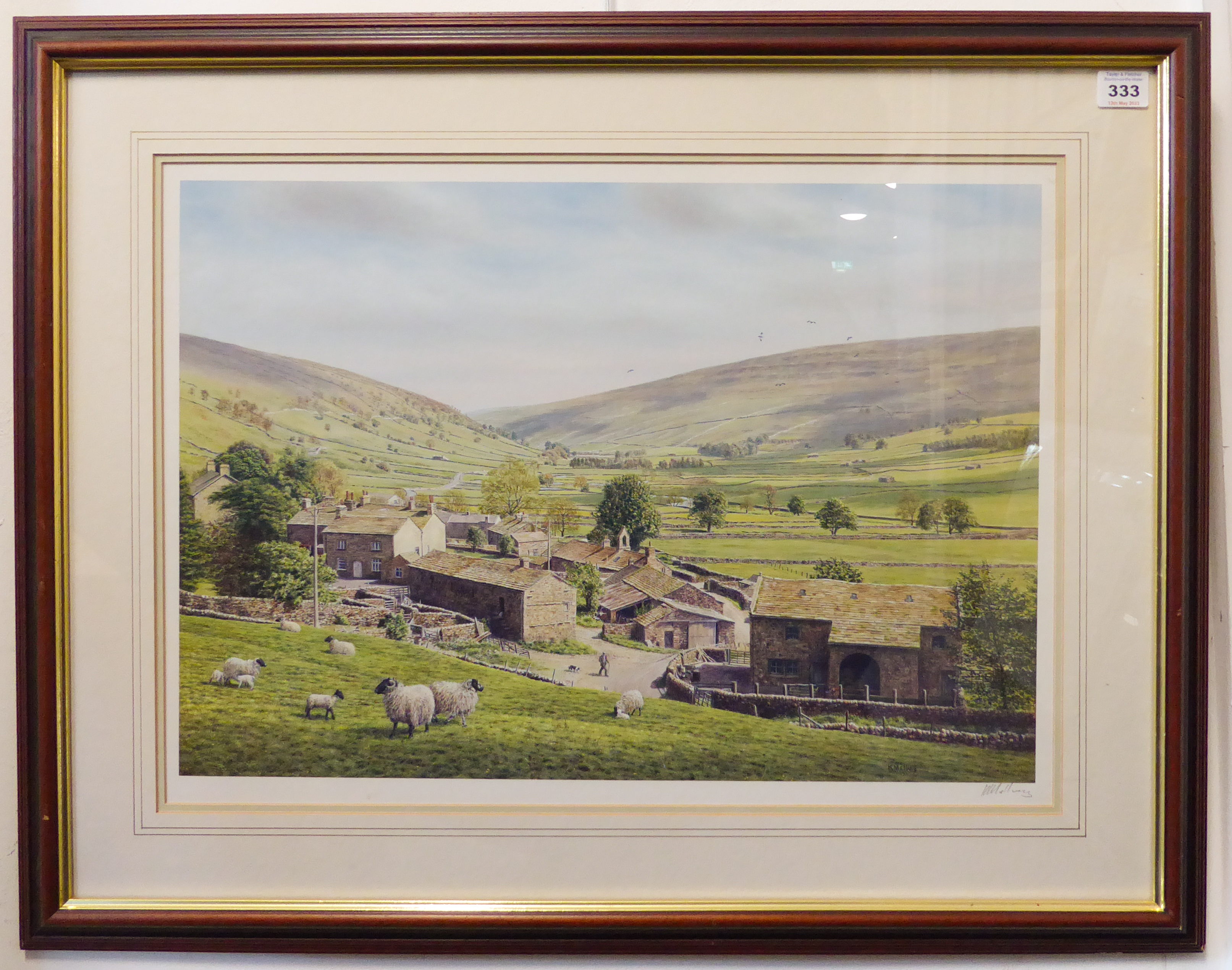 K. MELLING - 'Littondale', lithographic print, signed in pencil to the margin lower right (39.5 x 55