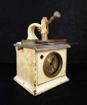 A Blick Universal Time Recorder clock or clocking-in machine - 1930s-40s, cream painted cast iron