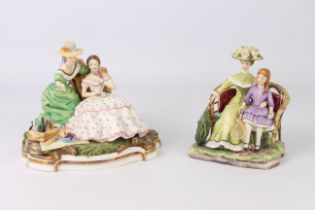 Two Royal Worcester 'Victorian Series' figures modelled by Ronald van Ruyckevelt: 'The Picnic', c.