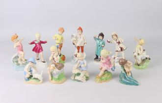 A set of twelve Royal Worcester 'Months of the Year' figures - modelled by Freda Doughty and with