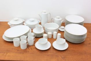 An extensive white and gilt glazed porcelain part-dinner-service by Thomas of Germany: 18 x 26.5