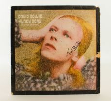 Vinyl / Autograph - David Bowie – Hunky Dory = A Pedir De Boca. Original Spanish issue, signed on