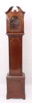 A mahogany longcase clock-case of small proportions - early 20th century, 179.25 cm high, 37.5 cm