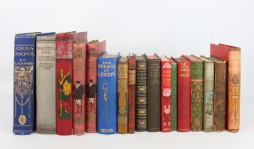 Seventeen books, many with decorative bindings: R. D. Blackmore - Lorna Doone (Boots the