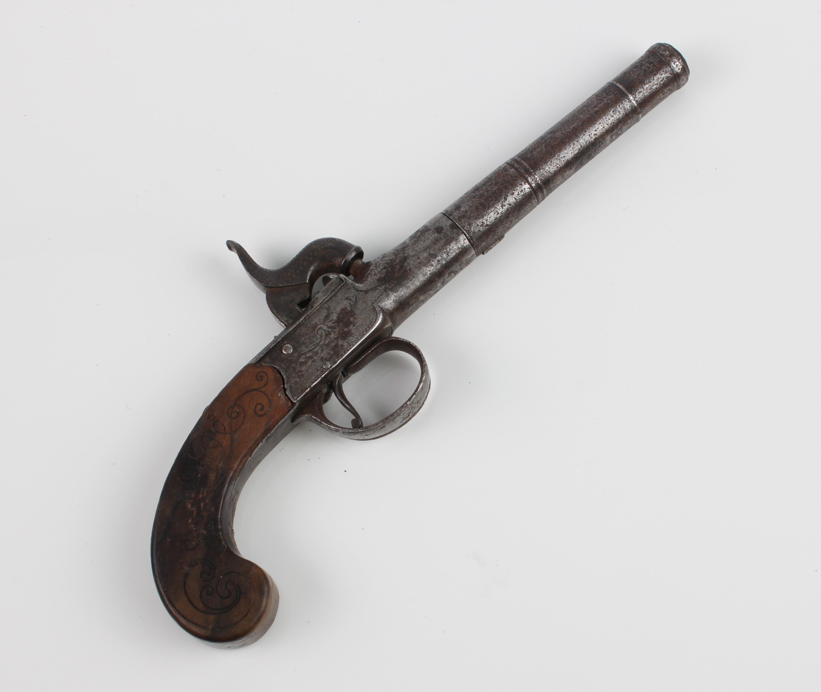 A 19th century boxlock percussion pistol by Ketland & Co. - with a 3½ in turn off cannon style - Image 3 of 4