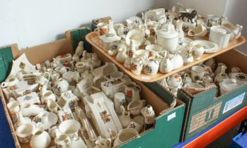 Approx. 215 pieces of Goss and other crested china - including a large Arcadian WW1 tank with City