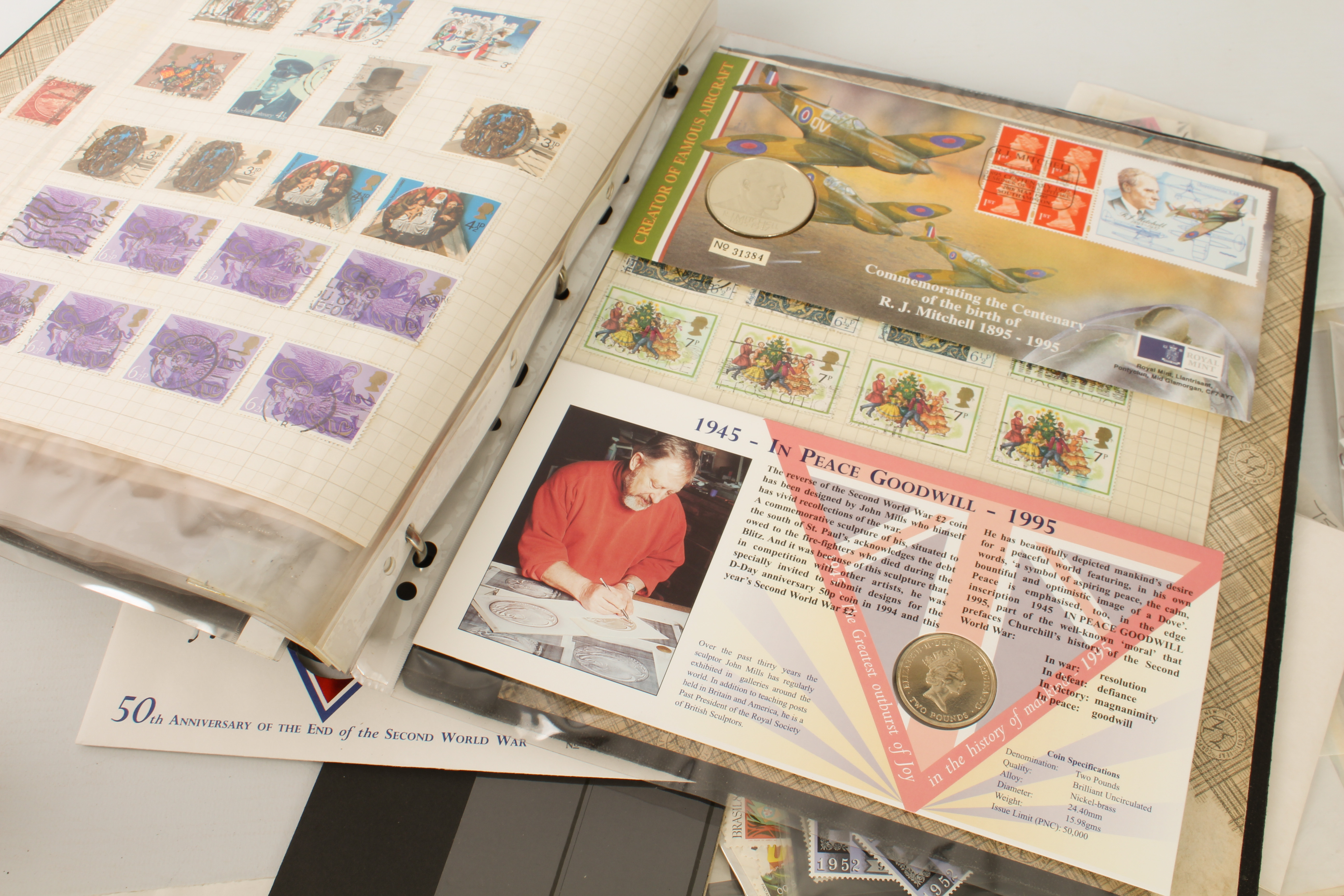 An interesting collection of albumed and semi-sorted GB and World stamps: 1. an album of hinged, - Image 4 of 37