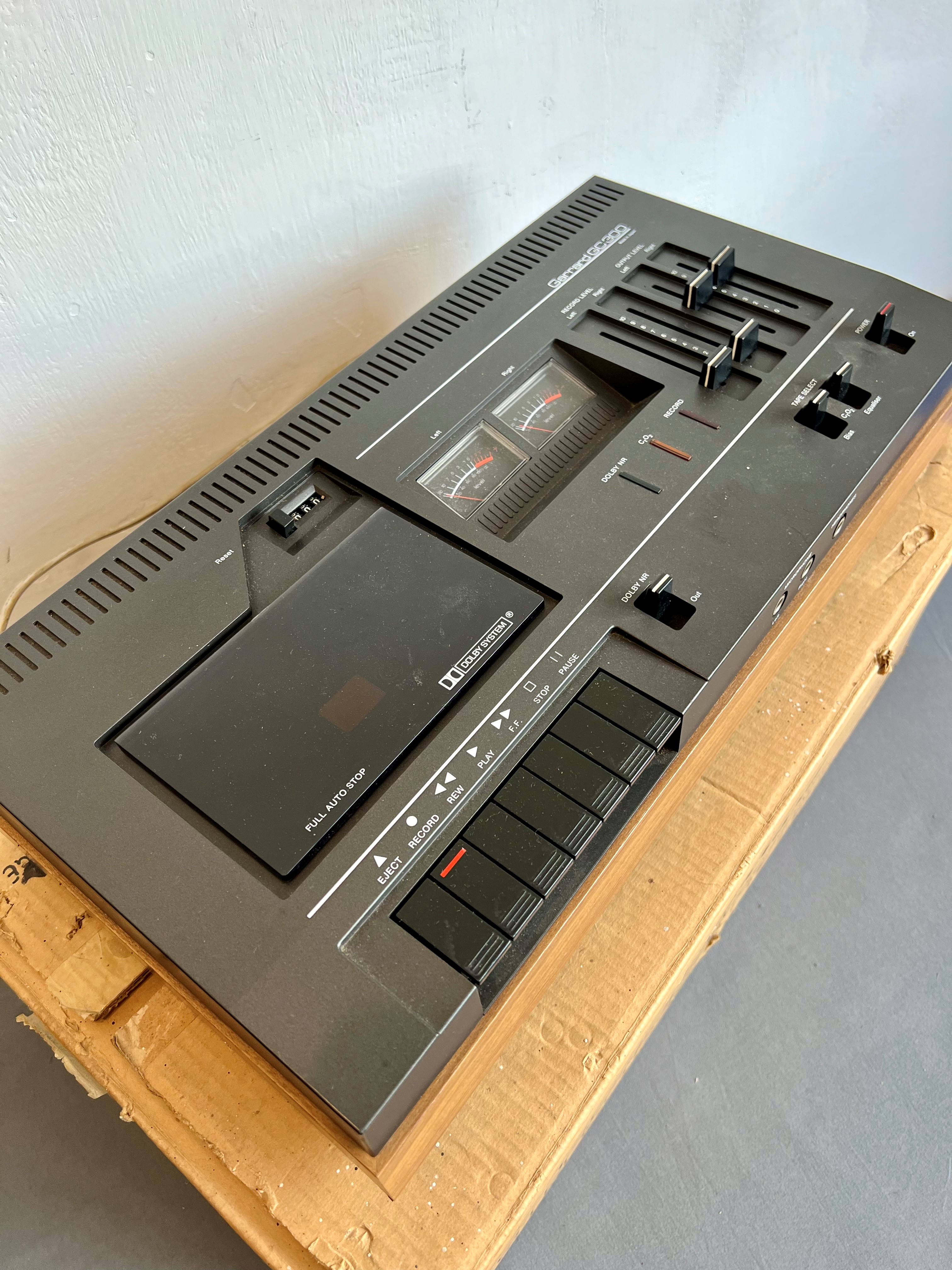 A 1970s Garrard GC300 hi-fi stereo cassette desk - top loading, with Dobly NR, teak case, with - Image 2 of 3