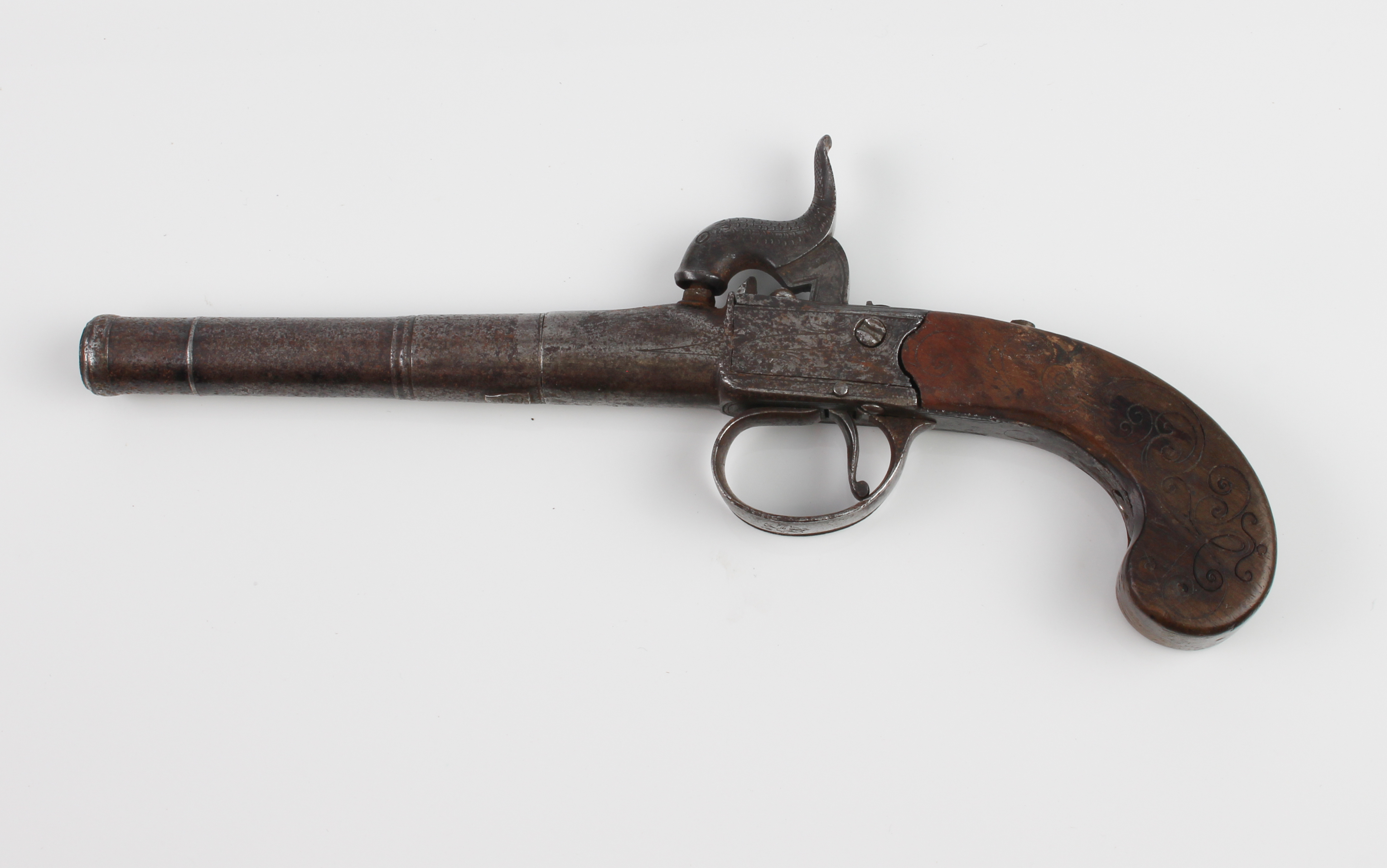 A 19th century boxlock percussion pistol by Ketland & Co. - with a 3½ in turn off cannon style